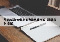 从建站到seo优化的布局思路模式（建站优化指南）