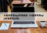 小程序开发app开发南京（小程序开发app开发南京公司）