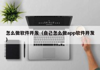 怎么做软件开发（自己怎么做app软件开发）