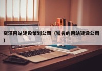 资深网站建设策划公司（知名的网站建设公司）