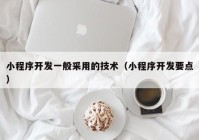 小程序开发一般采用的技术（小程序开发要点）