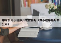 哪家公司小程序开发做得好（做小程序最好的公司）