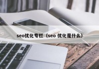 seo优化专栏（seo 优化是什么）