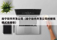 南宁软件开发公司（南宁软件开发公司的赚钱模式有哪些）