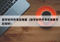 想学软件开发去哪里（想学软件开发去哪里学比较好）