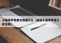 小程序开发者文档是什么（微信小程序开发工具文档）