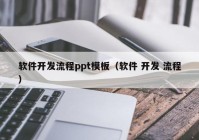 软件开发流程ppt模板（软件 开发 流程）