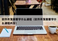 软件开发需要学什么课程（软件开发需要学什么课程内容）