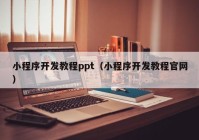 小程序开发教程ppt（小程序开发教程官网）