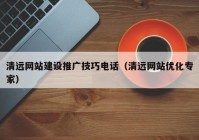 清远网站建设推广技巧电话（清远网站优化专家）